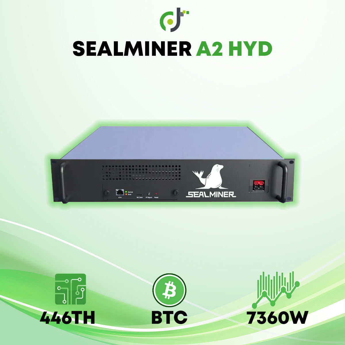 Bitdeer SealMiner A2 Hydro (446TH) Bitcoin Crypto ASIC Miner