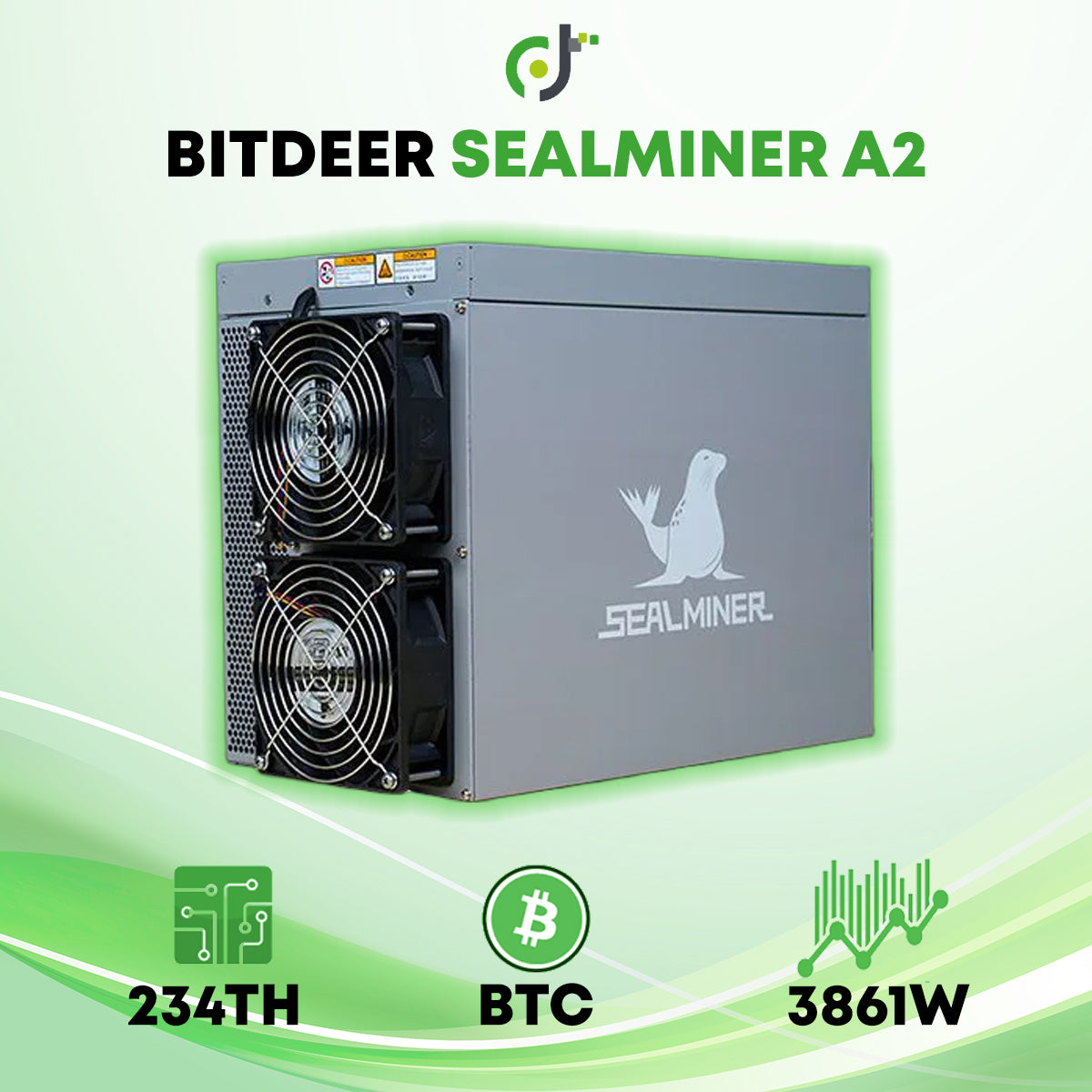Bitdeer SealMiner A2  (234TH) Bitcoin Crypto ASIC Miner