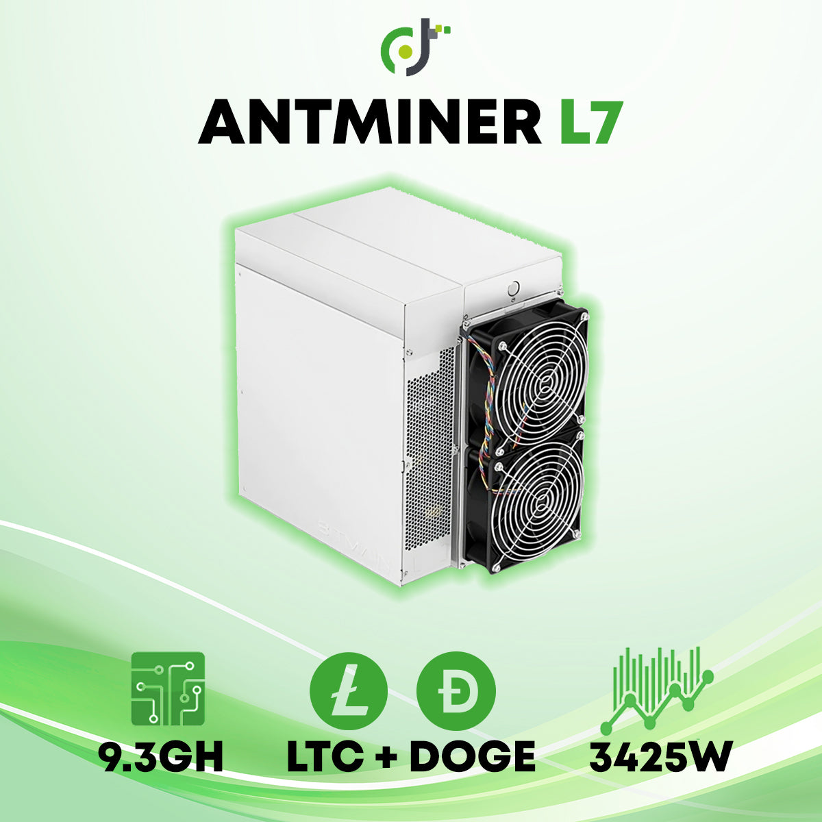 Bitmain Antminer L7 (9,3GH) Litecoin Crypto ASIC Mineur