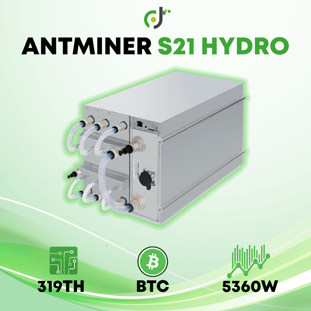 Bitmain Antminer S21 Hydro (319TH) Bitcoin Crypto ASIC Mineur