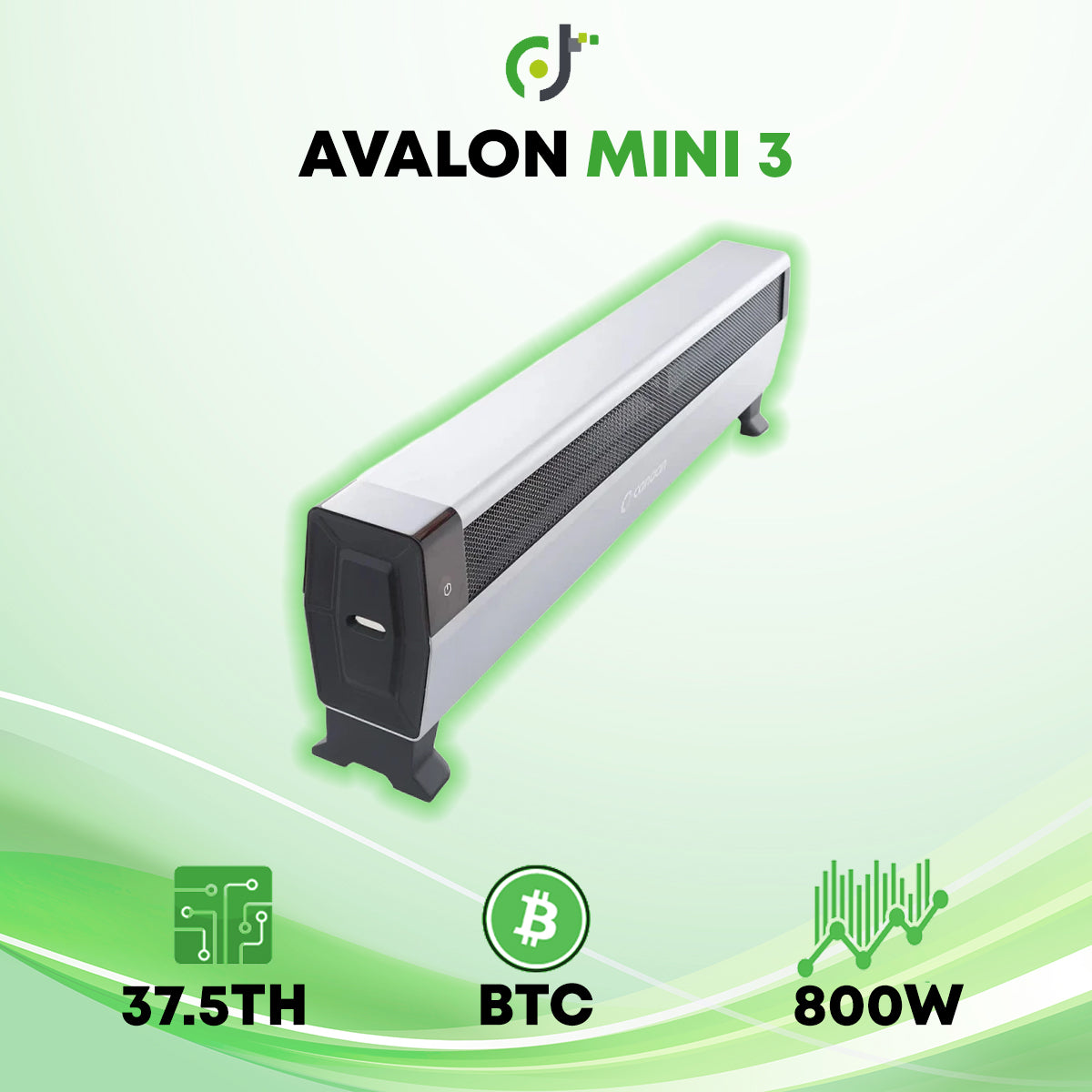 Canaan Avalon Mini 3 (37.5TH) Bitcoin Crypto ASIC Miner