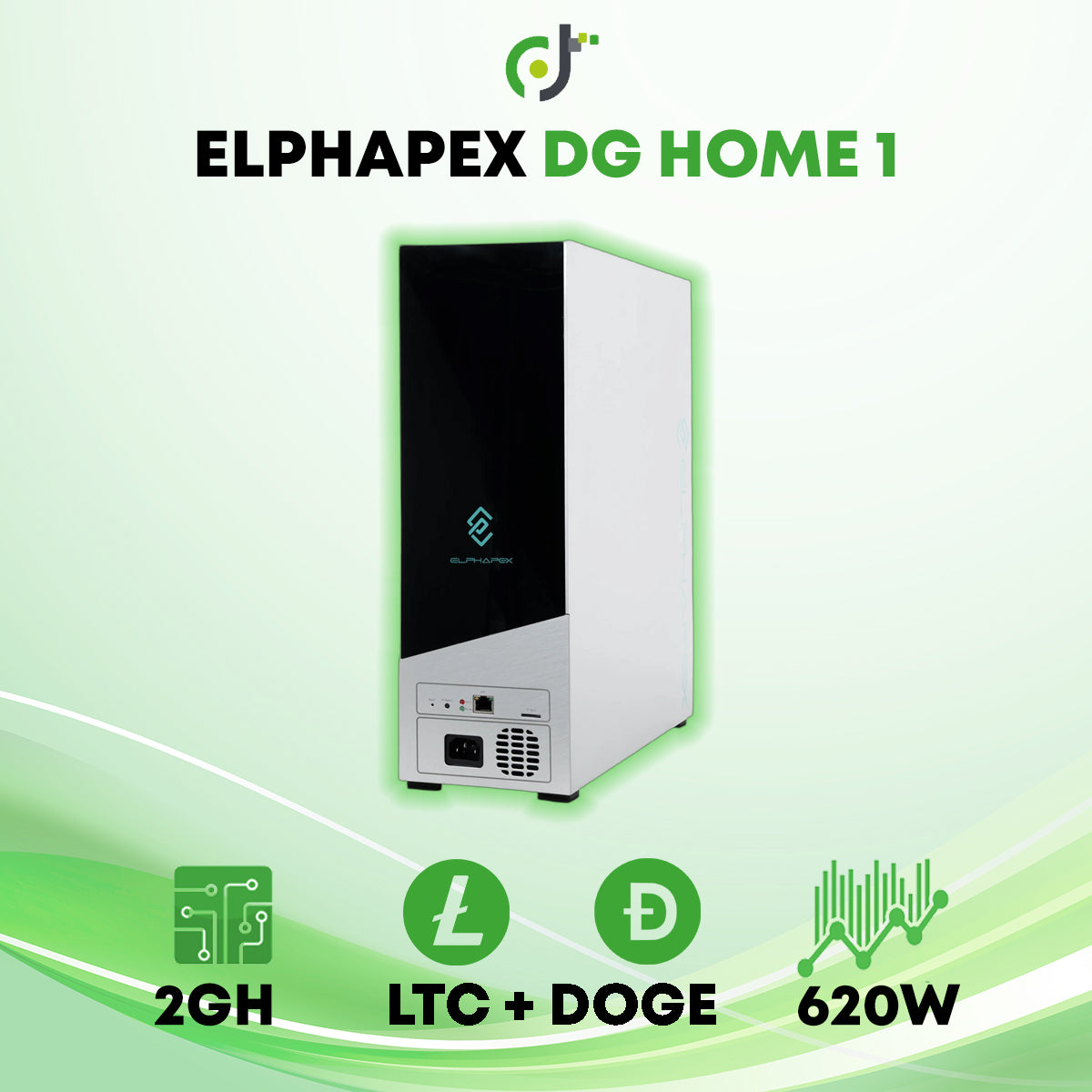 ElphaPex DG Home 1 (2.1GH) Litecoin / Doge Scrypt Crypto ASIC Miner