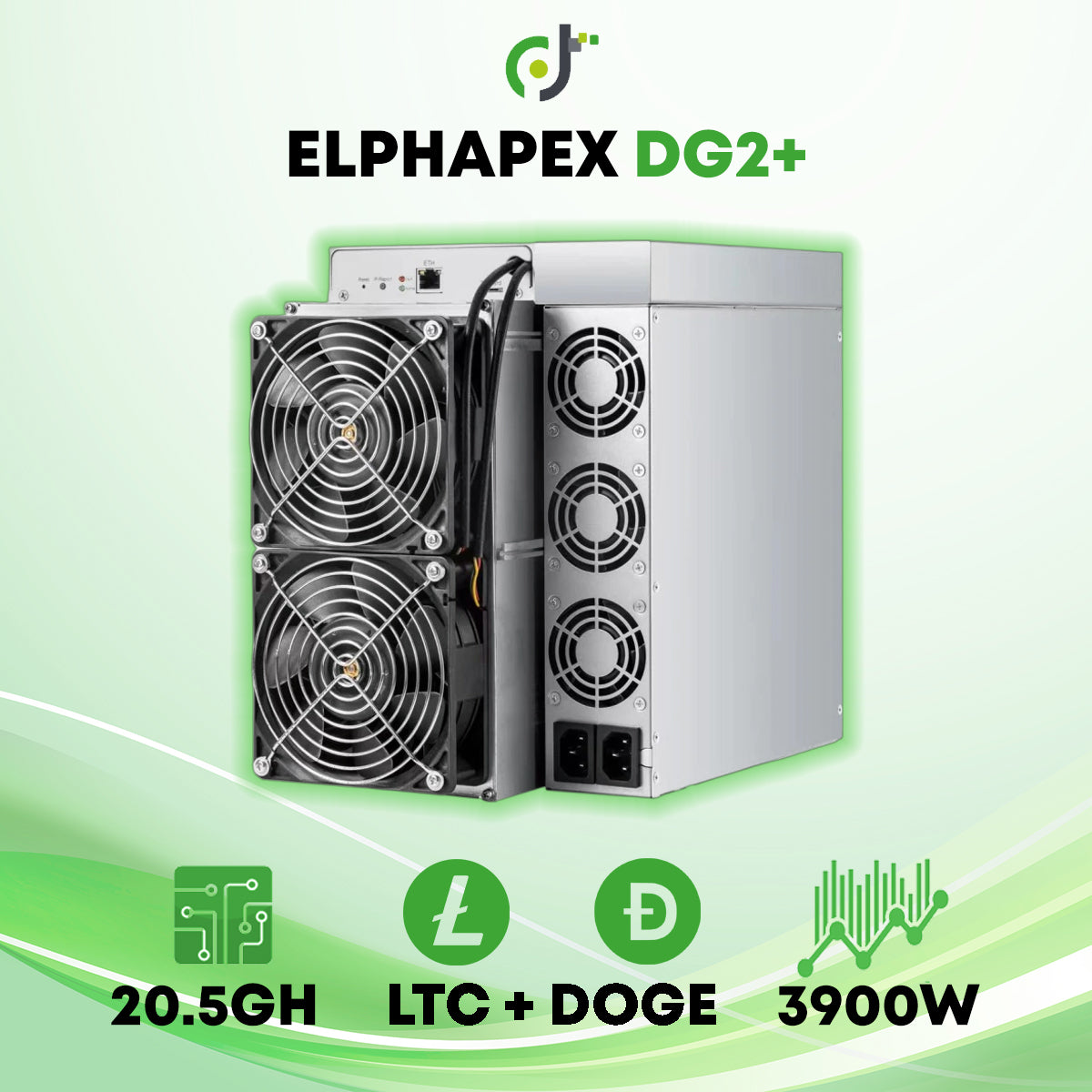 Elphapex DG2+ (20.5GH) Litecoin / Doge Scrypt Crypto ASIC Miner
