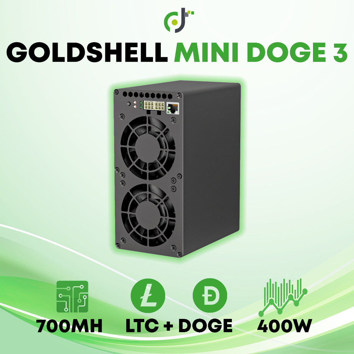 Goldshell Mini DOGE 3 (700MH) Litecoin / Doge Scrypt Crypto ASIC Mineur