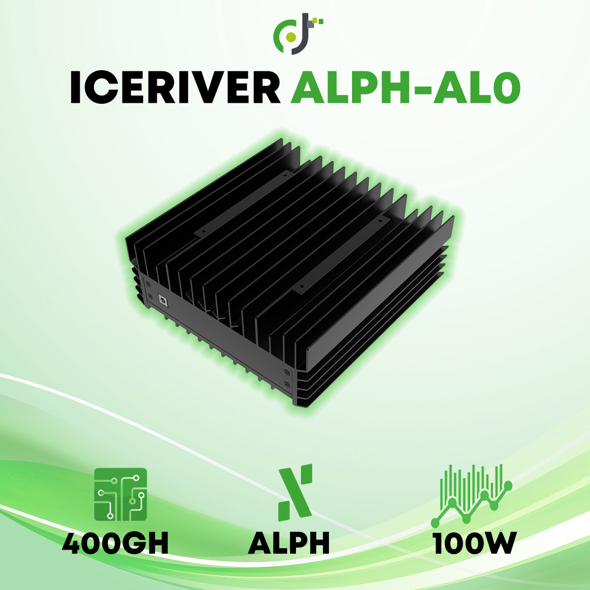 Iceriver ALPH AL0 (400GH) Minero criptográfico de alefio