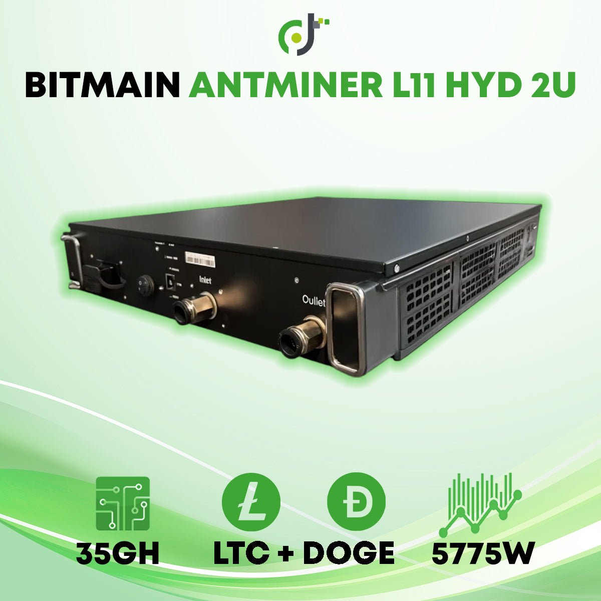 Bitmain Antminer L11 Hyd 2U (35GH) Litecoin Crypto ASIC Miner