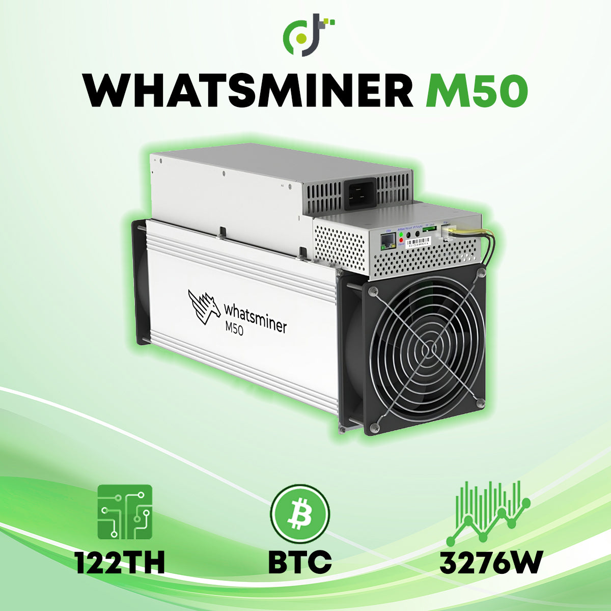 MicroBT Whatsminer M50 (100 - 122TH) Bitcoin Crypto ASIC Mineur