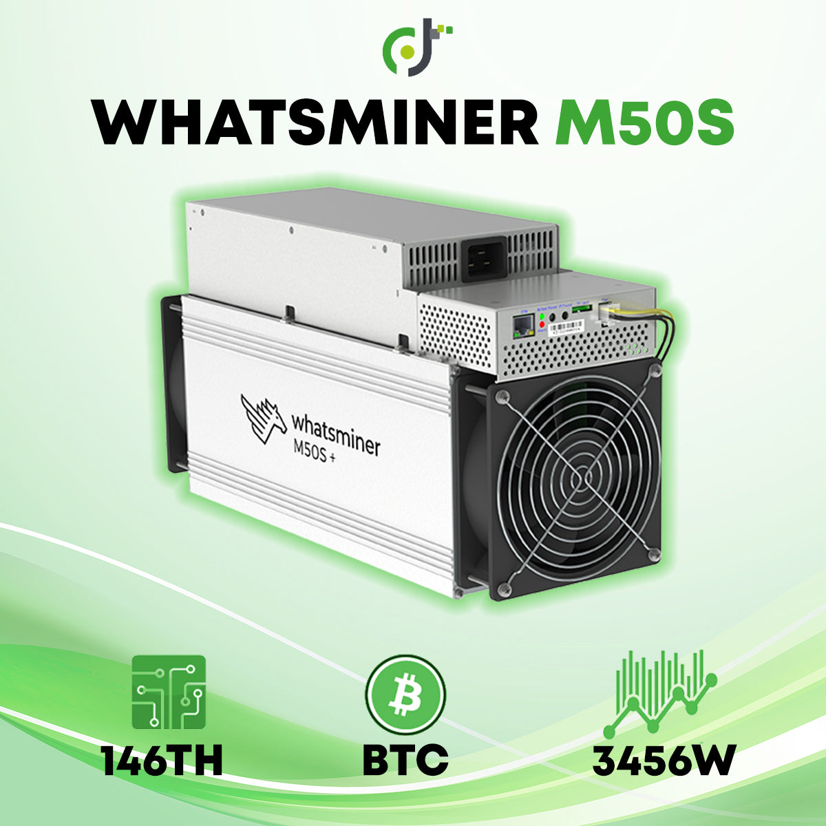 MicroBT Whatsminer M50S+ (146TH) Bitcoin Crypto ASIC Miner