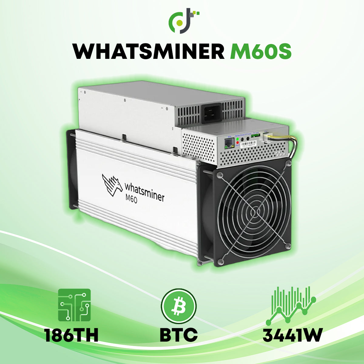 MicroBT Whatsminer M60S (178TH) Bitcoin Crypto ASIC Miner