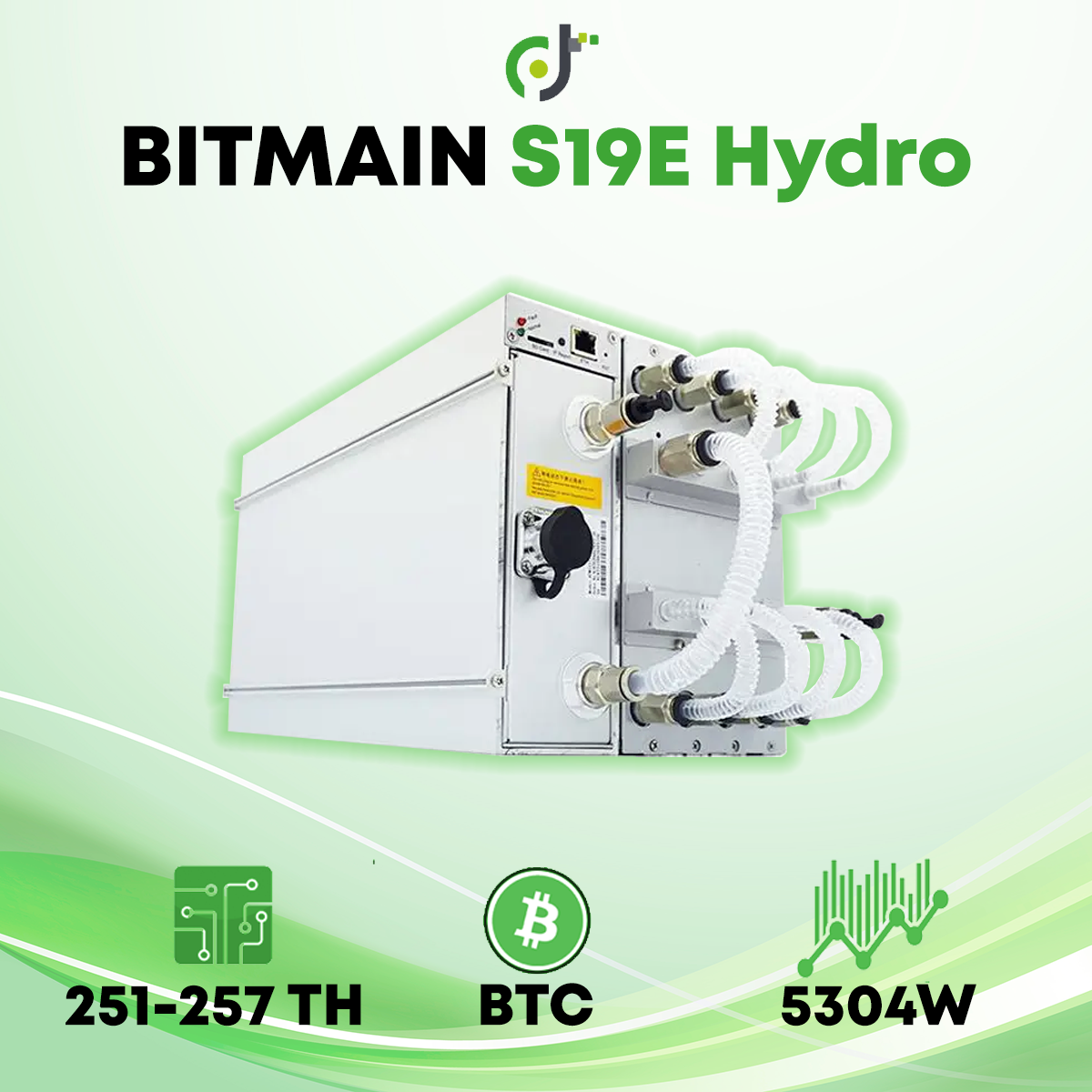 Bitmain Antminer S19E Hydro (251-257TH) Bitcoin Crypto ASIC Mineur