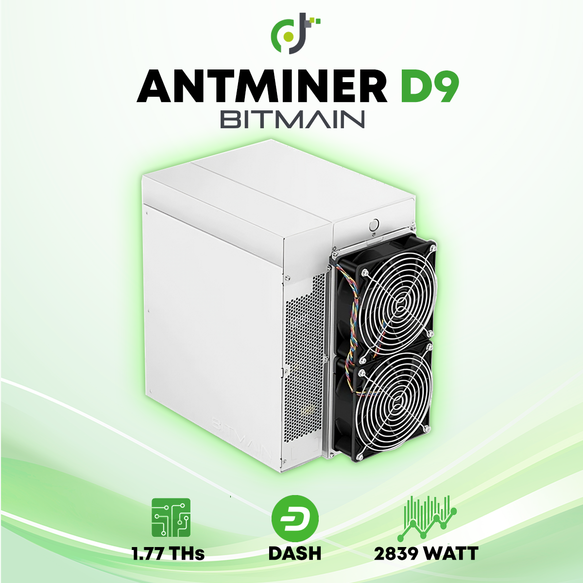 Bitmain Antminer D9 (1.77TH) DASH Crypto ASIC Miner
