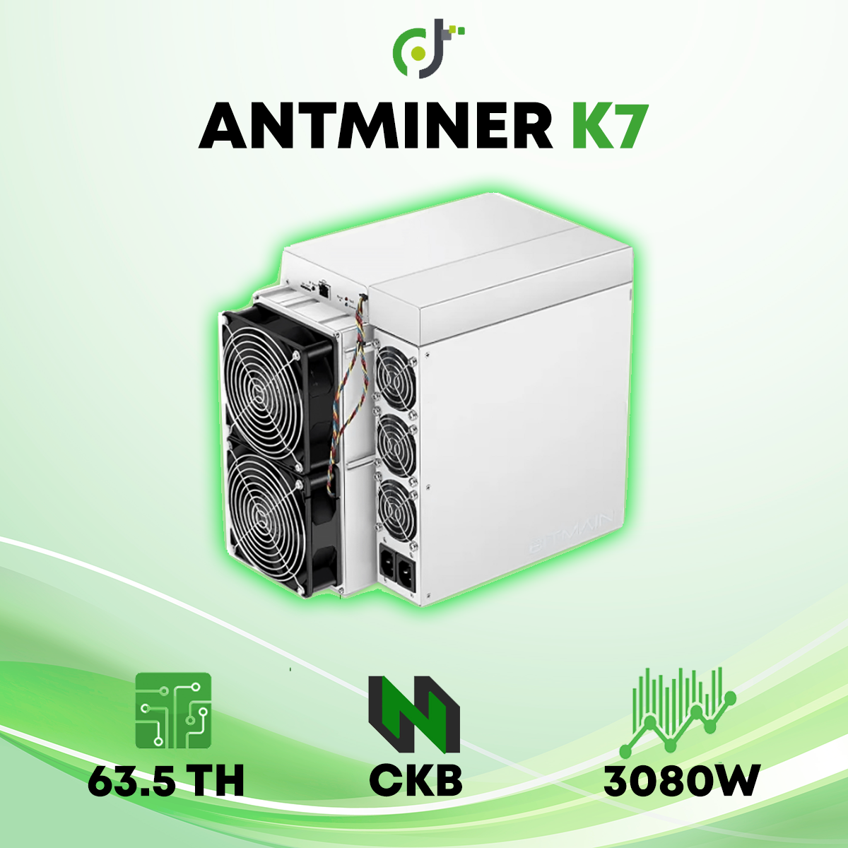 Bitmain Antminer K7 (63.5Th) Nervos (CKB/Eaglesong) Crypto ASIC Miner
