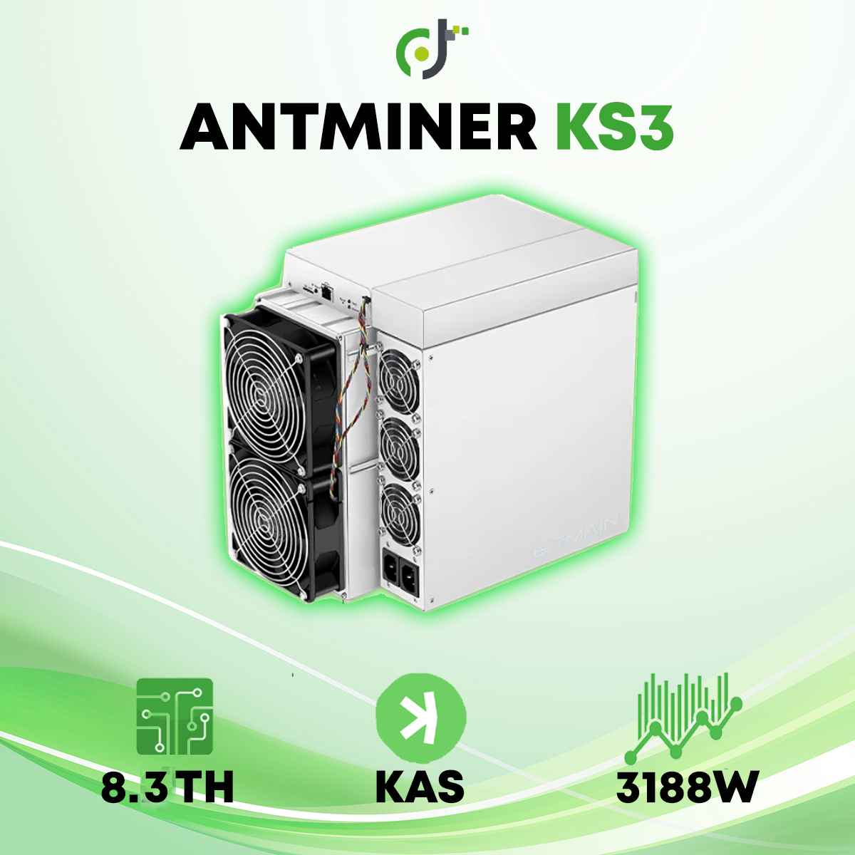 Bitmain Antminer KS3 (8.3TH) KAS Crypto ASIC Miner