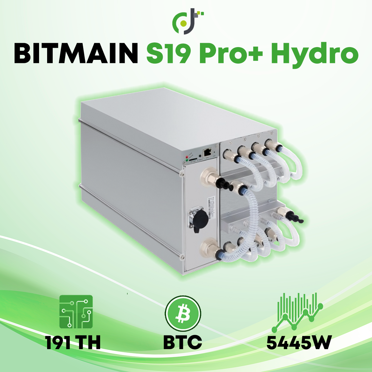 Bitmain Antminer S19 Pro+ Hydro (191TH) Bitcoin Crypto ASIC Miner