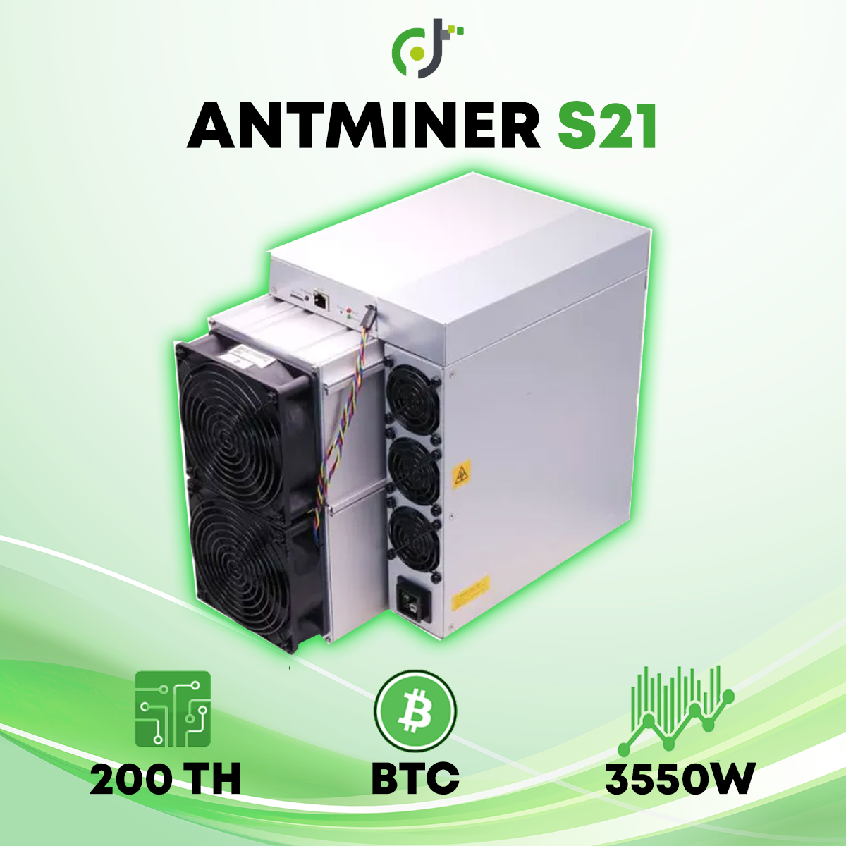 Bitmain Antminer S21 (200Th) Bitcoin Crypto ASIC Miner