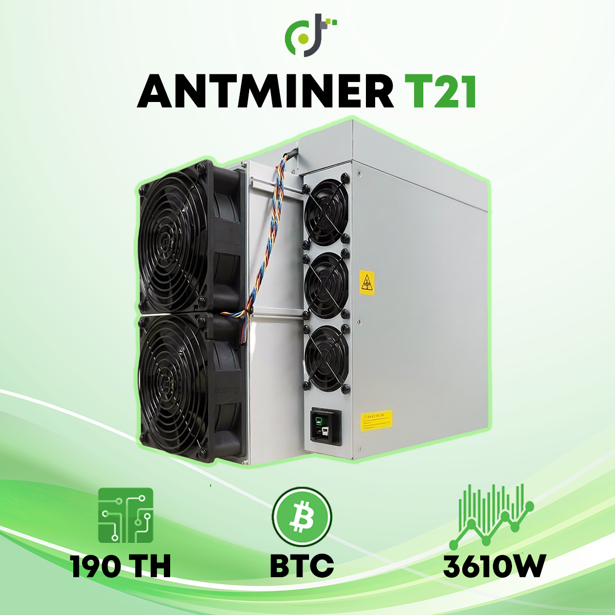 Bitmain Antminer T21 (190TH) Bitcoin Crypto ASIC Mineur