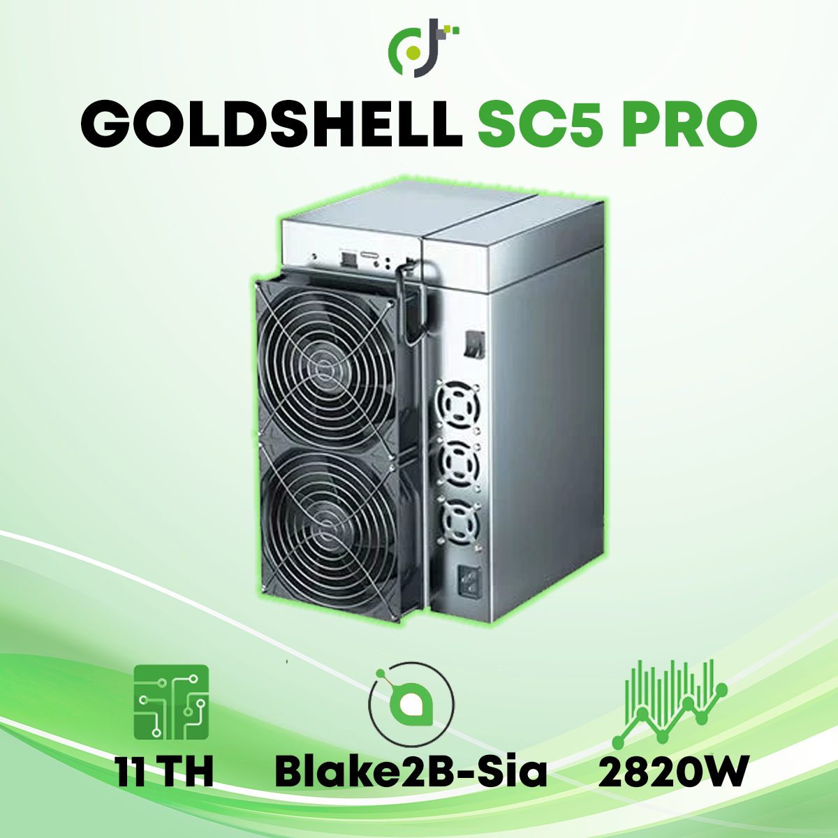 Goldshell SC5 Pro (11TH) Blake2B-Sia Crypto ASIC Miner
